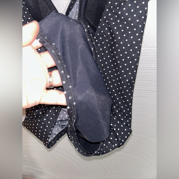 Miraclesuit Onepiece Swimsuit Black White Polkadot  Sz 12 - Picture 6 of 7